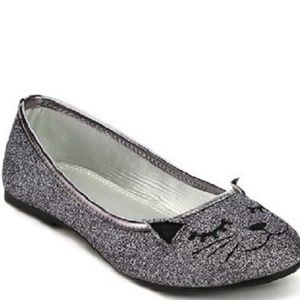 NWT Jelly Beans cat-face glittery flats - 13